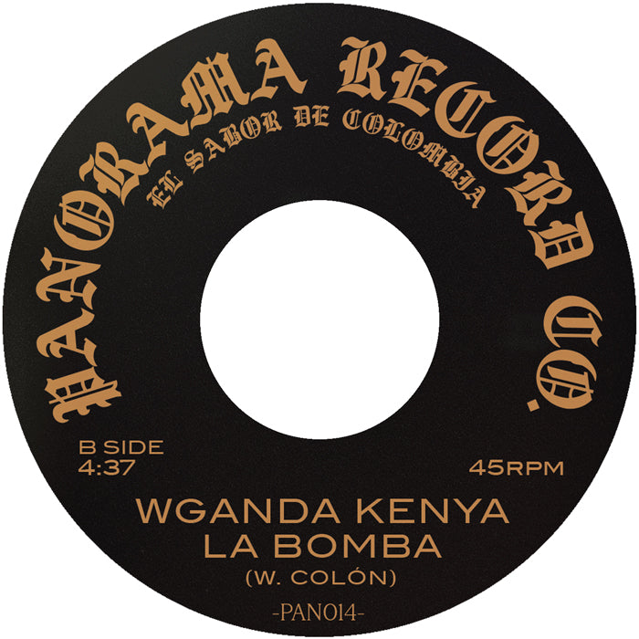 Lado B del vinilo Afrosound / Wganda Kenya – Tiro Al Blanco / La Bomba, con “La Bomba”, duración 4:37 y PAN014.
