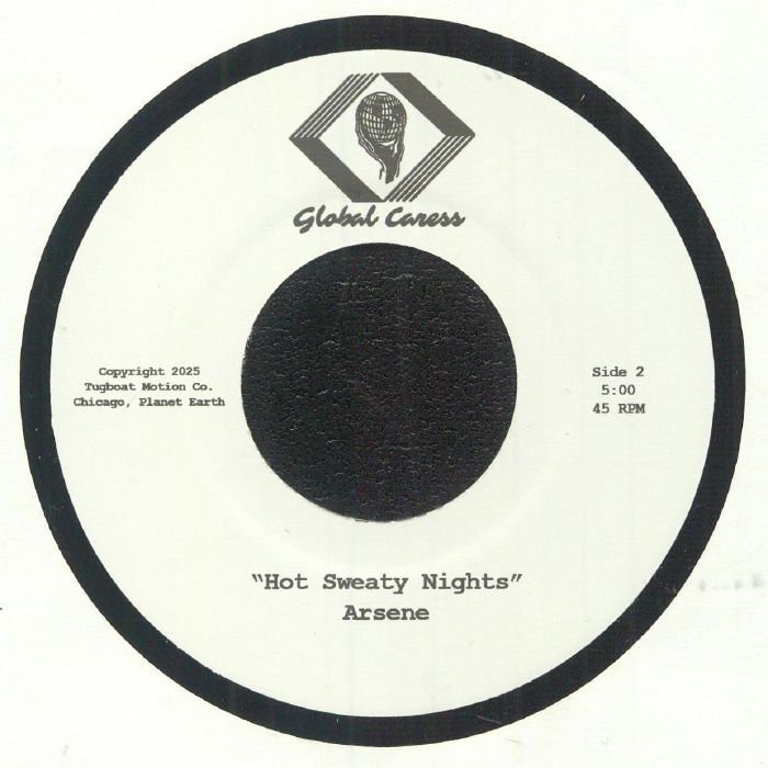 Portada trasera del vinilo "Jack Shit" de Arsene, publicado por Star Creature en 7". Muestra la información del lado B, créditos de producción y copyright.