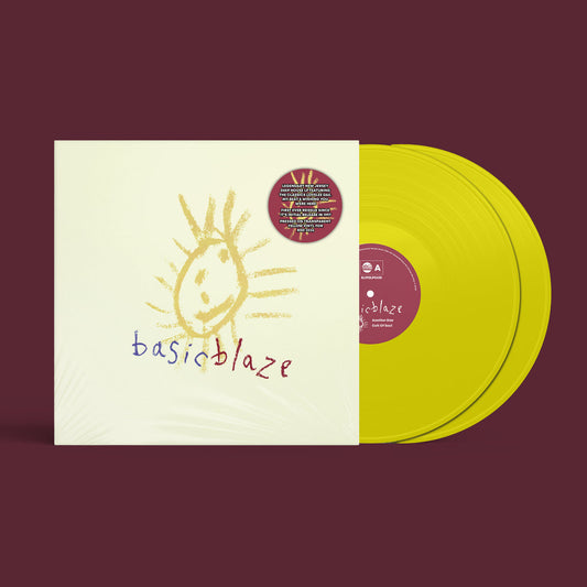 Funda y vinilos transparentes amarillos de Blaze – Basic Blaze, edición 2x12" Record Store Day de Slip 'N' Slide.