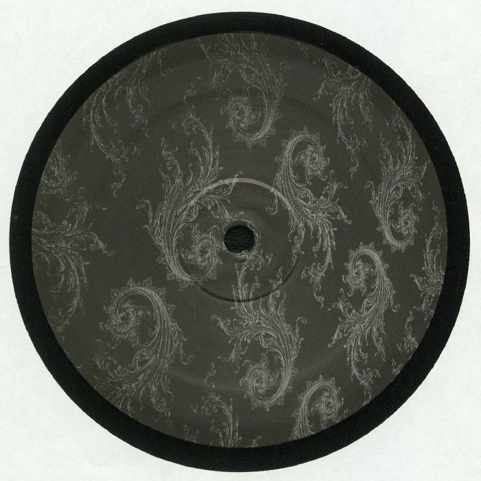 Etiqueta central lado B del vinilo Deepchord – Prana / Tantra en 12" reedición de Soma Quality Recordings, con arte gráfico en patrones plateados sobre fondo oscuro.