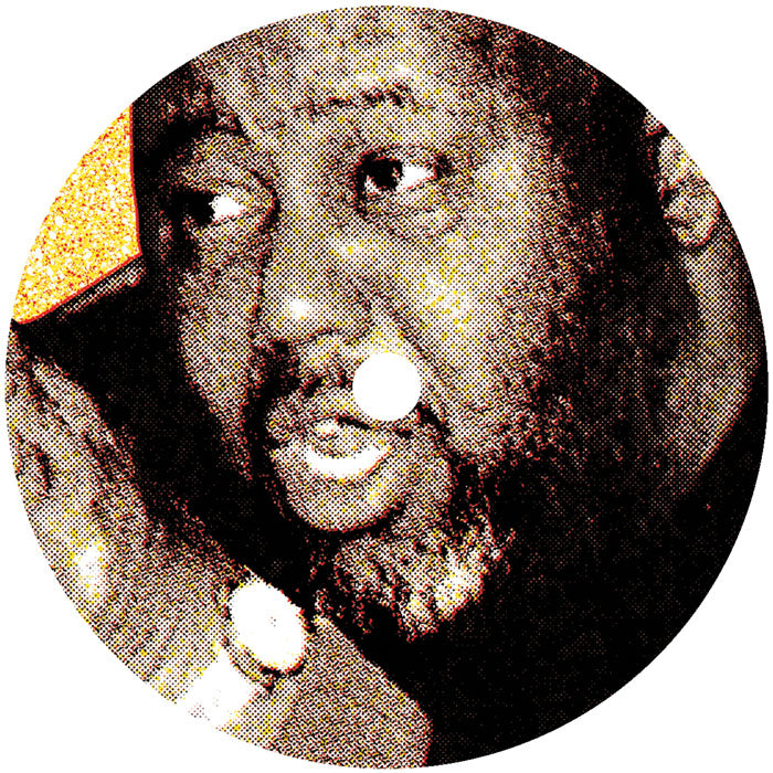 Etiqueta central del lado A del vinilo Del Jones – Dance Of 'De Elder (12", Universal Cave), con arte en tonos cálidos y retrato del artista.