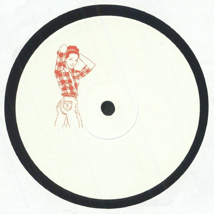 Contraportada del vinilo "Devin Dare Edits Vol. 2" de Devin Dare, lanzado por Razor-N-Tape en formato 12". Ilustración retro de una mujer en tonos rojos.