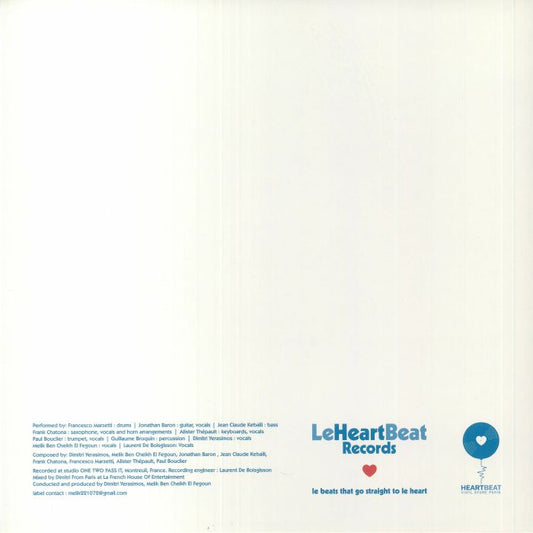 Vinilo 12" Dimitri From Paris Vs. Chatobaron – I Like (The Music That You Play), créditos y logo Le Heartbeat Records sobre fondo claro minimalista.