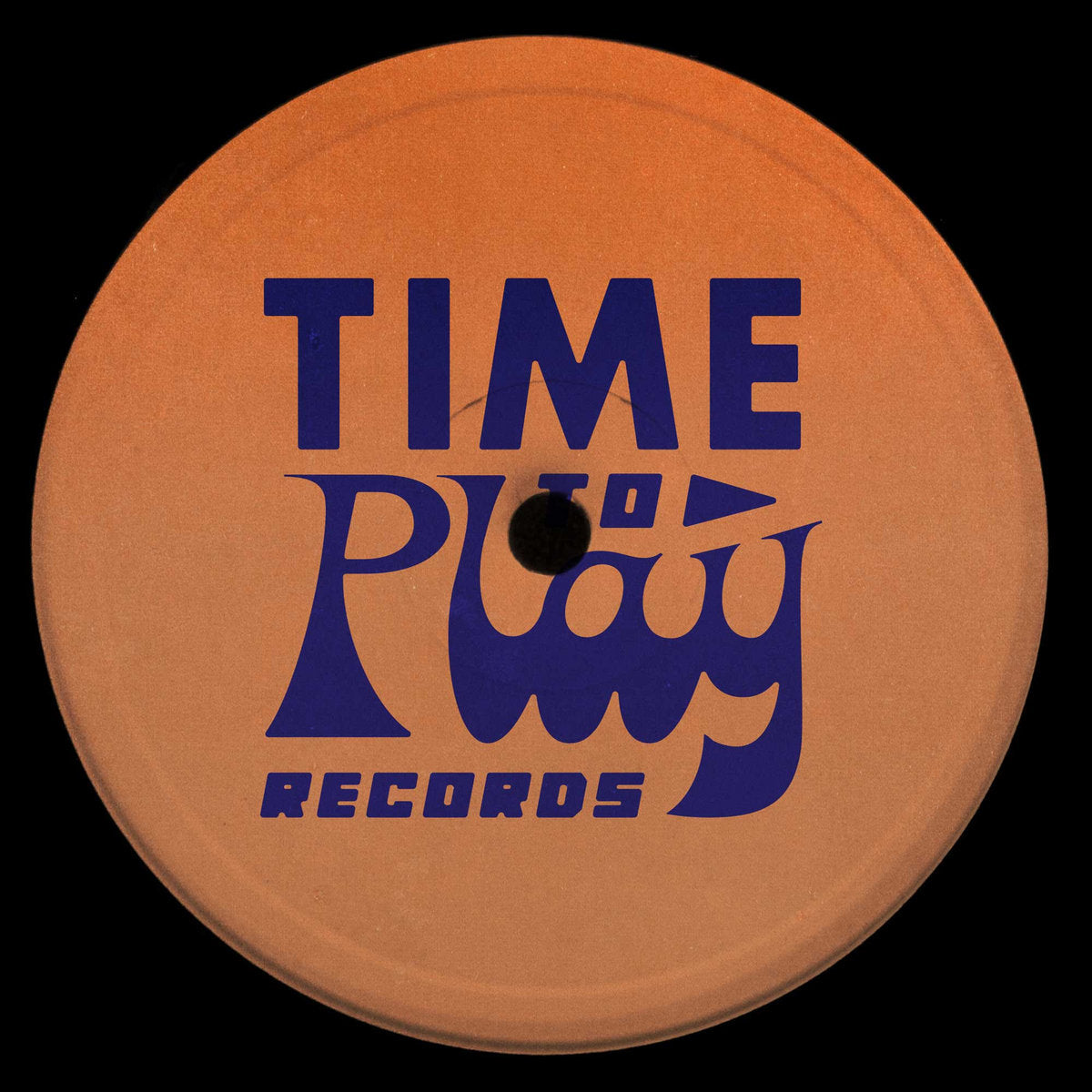 Etiqueta central lado B del vinilo Dj Dreamboy – Midnight Love en 12", diseño naranja con logo gráfico de Time To Play Records en tipografía retro ocupando todo el centro.