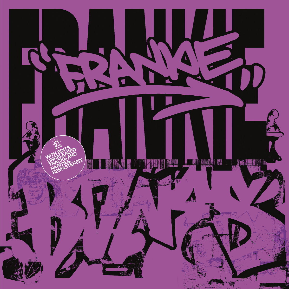 Portada en vinilo de Frankie Bones – Ghetto Technics “The Compilation” Vol. 2 con tipografía graffiti púrpura sobre fondo negro, edición Oaks en formato 12" EP.