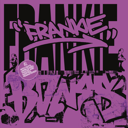 Portada en vinilo de Frankie Bones – Ghetto Technics “The Compilation” Vol. 2 con tipografía graffiti púrpura sobre fondo negro, edición Oaks en formato 12" EP.