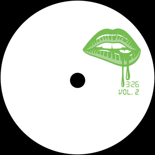 Etiqueta del lado A del vinilo Jamie 3:26 – Dancefloor Damage Vol. 2 de 12", editado por 3:26 Records. Texto impreso: "3:26 VOL. 2".