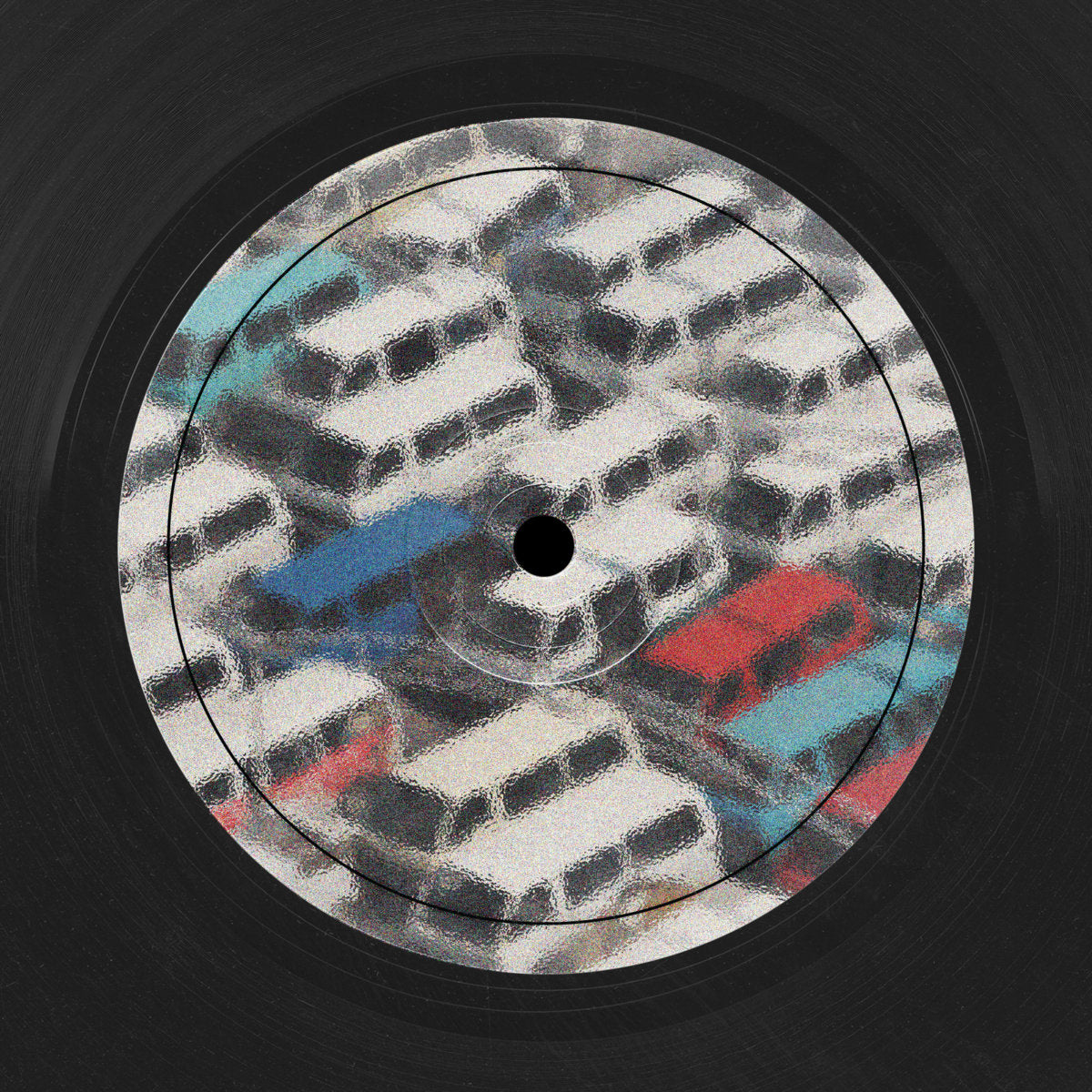 Etiqueta central lado A del vinilo Kamazu & Caravan – Ungiphatha Kahle, con títulos, instrumentales y créditos de producción.