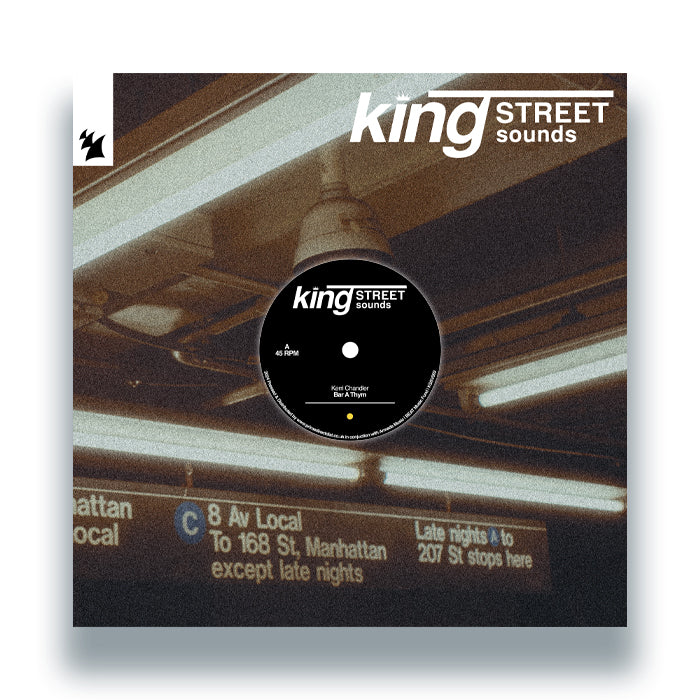 Etiqueta del lado A del vinilo con el track Bar A Thym. Kerri Chandler en BPM King Street Sounds, 12 pulgadas.