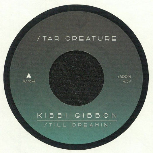 Portada trasera del vinilo Kibbi Gibbon – Still Dreamin', edición limitada de Star Creature. Impreso: Lado A, duración 4:59.