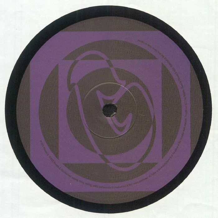 Etiqueta central del lado B del vinilo Mr. G – RSD 2025 The Lost Tracks Vol. 1 con arte geométrico en morado, formato 12" de Phoenix G.