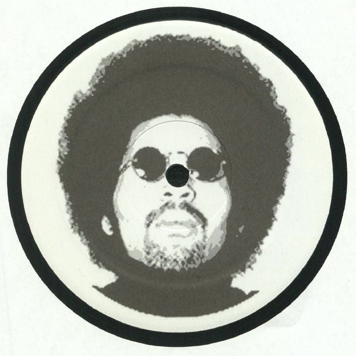 Contraportada del vinilo de 12" de Norma Jean Bell – I'm The Baddest Bitch (The Moodymann Mixes) publicado por F Communications. Con la famosa ilustración en blanco y negro.