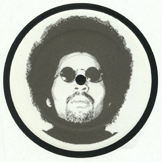 Contraportada del vinilo de 12" de Norma Jean Bell – I'm The Baddest Bitch (The Moodymann Mixes) publicado por F Communications. Con la famosa ilustración en blanco y negro.