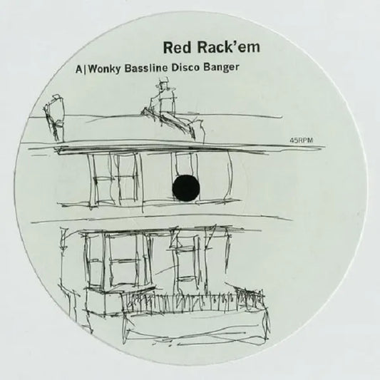 Portada del vinilo Red Rack'em – Wonky Bassline Disco Banger, lanzado por Bergerac en formato 12". Diseño con ilustración y título en la etiqueta.