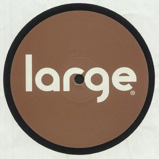 Lado B del vinilo Roy Davis Jr. & Jay Juniel – Transitions con etiqueta marrón minimalista y logo blanco de Large Records en esta reedición 12".