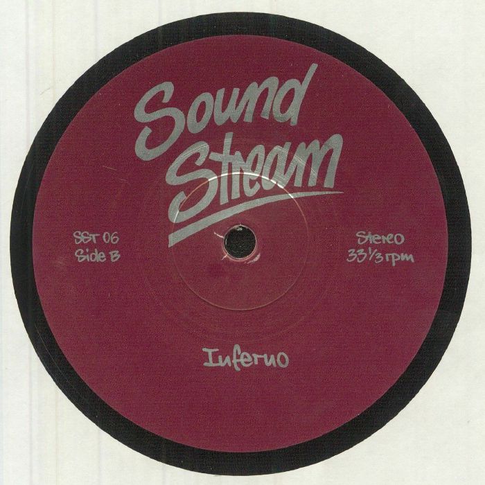 Contraportada del vinilo Sound Stream - Julie's Theme, editado por Sound Stream en 12". Presenta el logo, créditos y detalles del lado B.