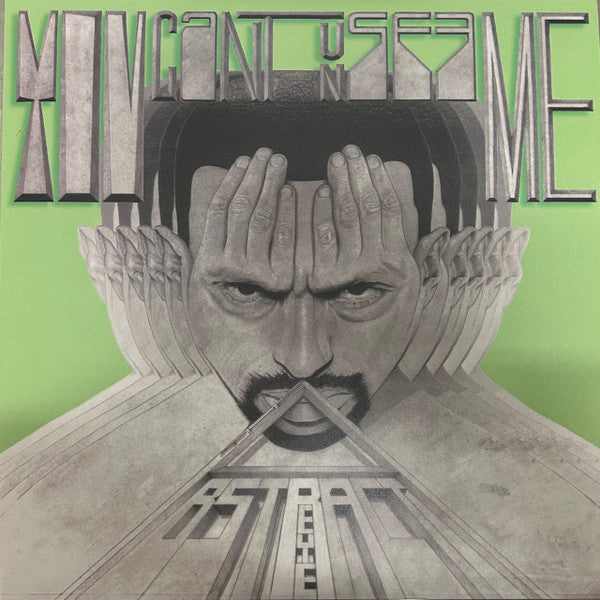 Portada delantera del vinilo The Abstract Eye – You Can't Unsee Me, lanzado por el sello Technoindigenous Studies en formato 2xLP. Diseño con ilustración psicodélica y tipografía futurista.