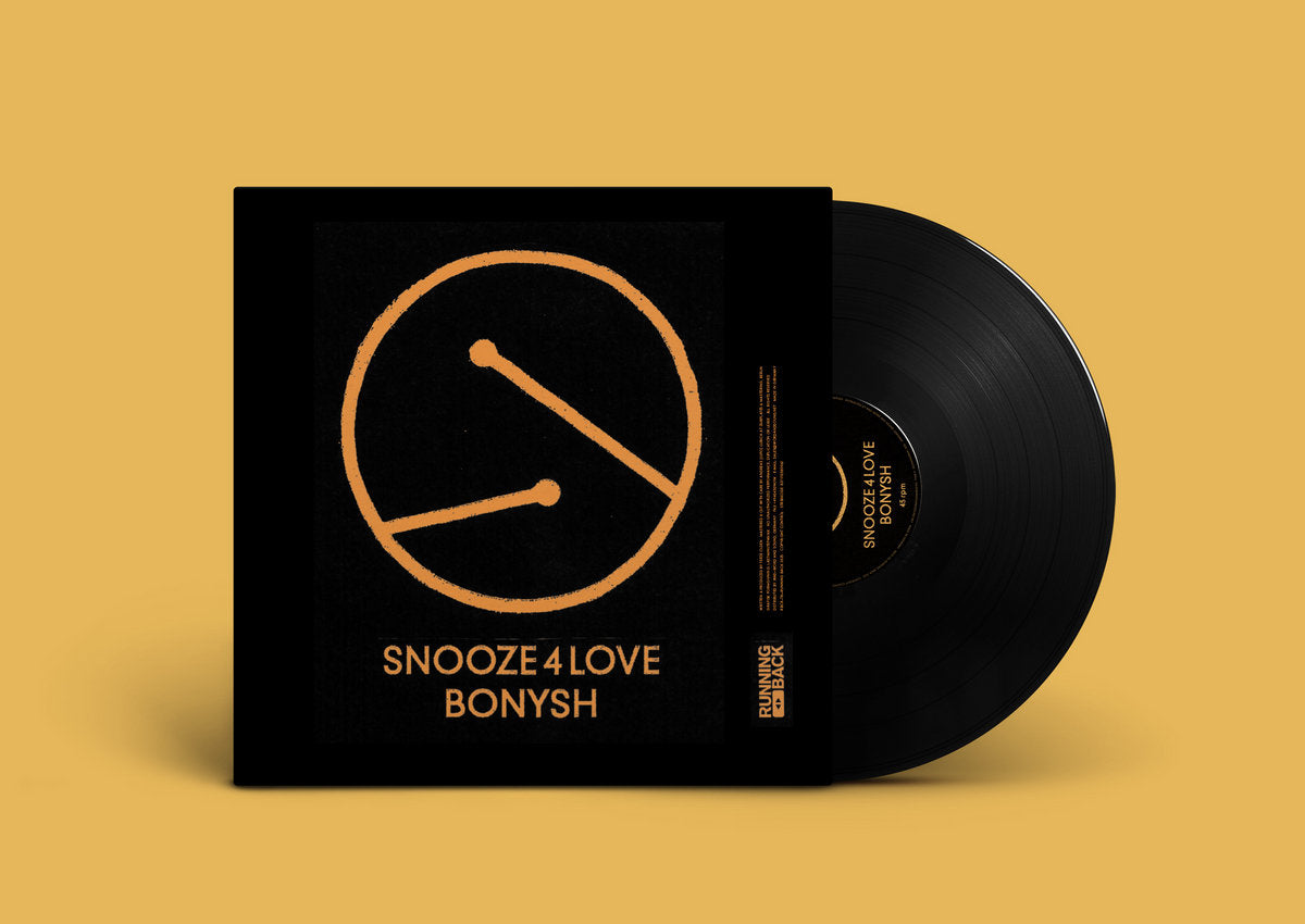 Vinilo Todd Terje – Ragysh, lado B, reimpresión 12" de Running Back, con etiqueta central negra y diseño minimalista en naranja.