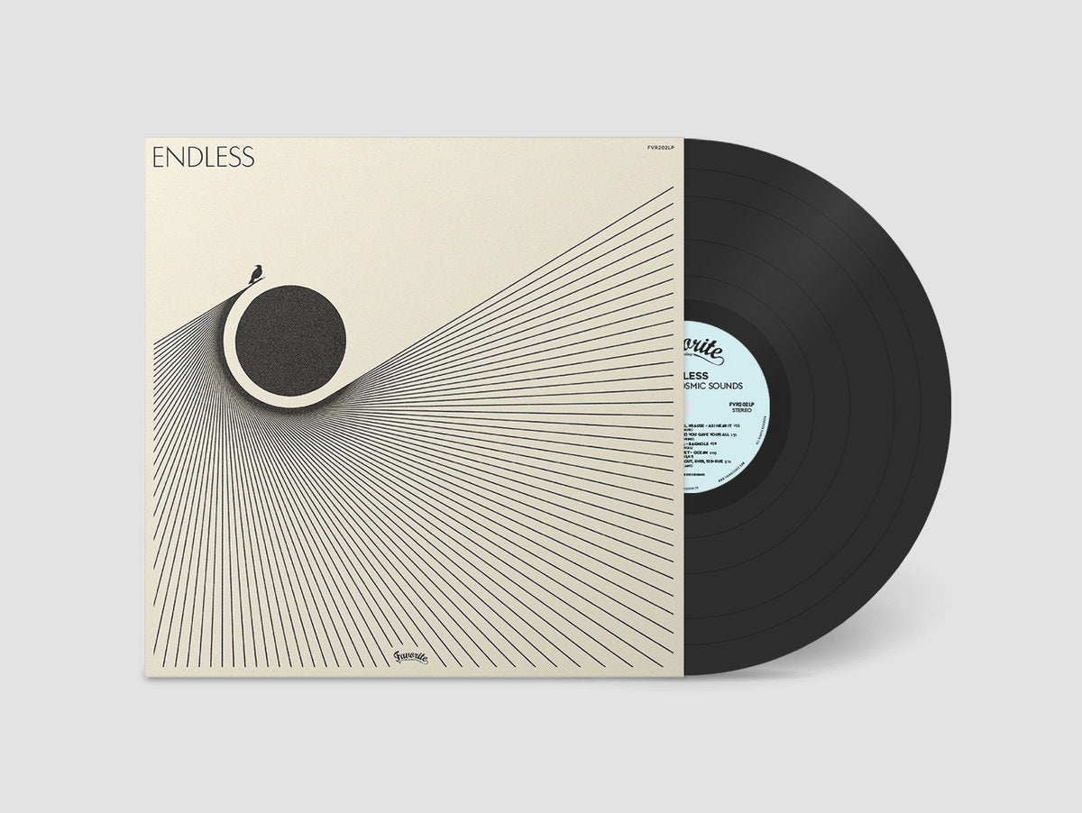 Funda y vinilo VA – Endless (Universal Cosmic Sounds) LP de Favorite Records, disco negro con etiqueta central visible y diseño Endless al frente.
