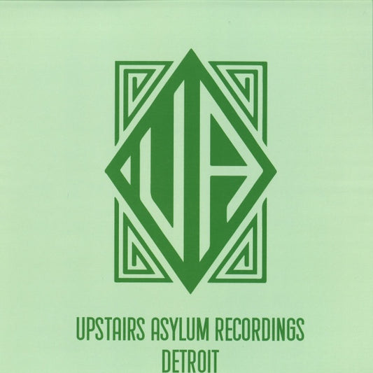 Portada del vinilo Varios Artistas – The Sundowners EP de Upstairs Asylum Recordings, diseño minimalista en verde.