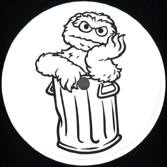 Etiqueta central del vinilo Varios Artistas – TTJ#5985 con arte en blanco y negro estilo dibujo, lanzado por el sello TTJ en formato 12".