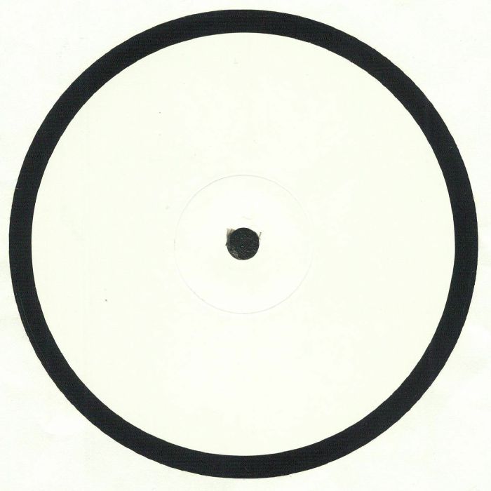 Lado B del vinilo Wax – No. 90009, white label 12" del sello Wax, cara sin impresión con etiqueta blanca lisa y anillo negro exterior.