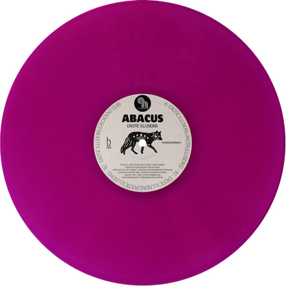 Lado B del vinilo 12" Abacus – Erotic Illusions en sello Phonogramme, etiqueta central con figura felina, créditos y referencia Phonogramme67 visibles.