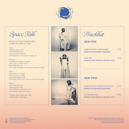 Contraportada del vinilo Asha Puthli – Space Talk (With Remixes By Dimitri From Paris), fotos, letras y tracklist.