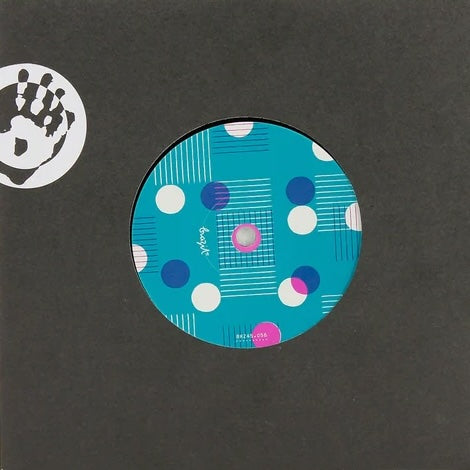 Portada del vinilo Banda Black Rio – Maria Fumaça / Mr. Funky Samba: etiqueta turquesa con círculos y líneas.