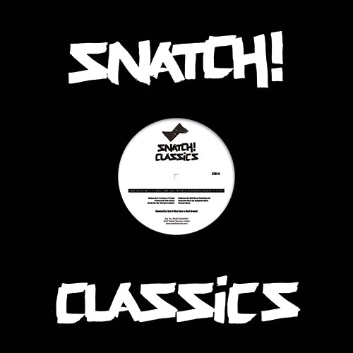 Vinilo 12" Bob Sinclar / Groove Armada – I Feel For You / Superstylin' (Remixes) en su funda negra del sello Snatch! Classics, con el logo en blanco centrado y estilo grafitero, ideal para DJs y coleccionistas que aman las reediciones con carácter.