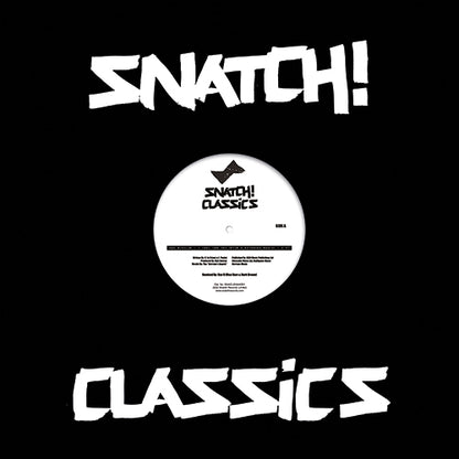 Vinilo 12" Bob Sinclar / Groove Armada – I Feel For You / Superstylin' (Remixes) en su funda negra del sello Snatch! Classics, con el logo en blanco centrado y estilo grafitero, ideal para DJs y coleccionistas que aman las reediciones con carácter.
