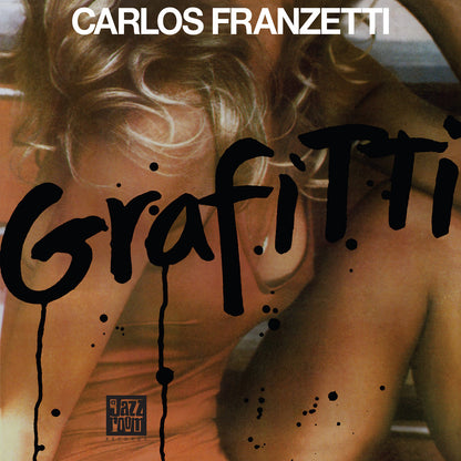 Portada del vinilo Carlos Franzetti – Graffiti, con foto en tonos sepia, título negro y logo de Jazz Room Records.