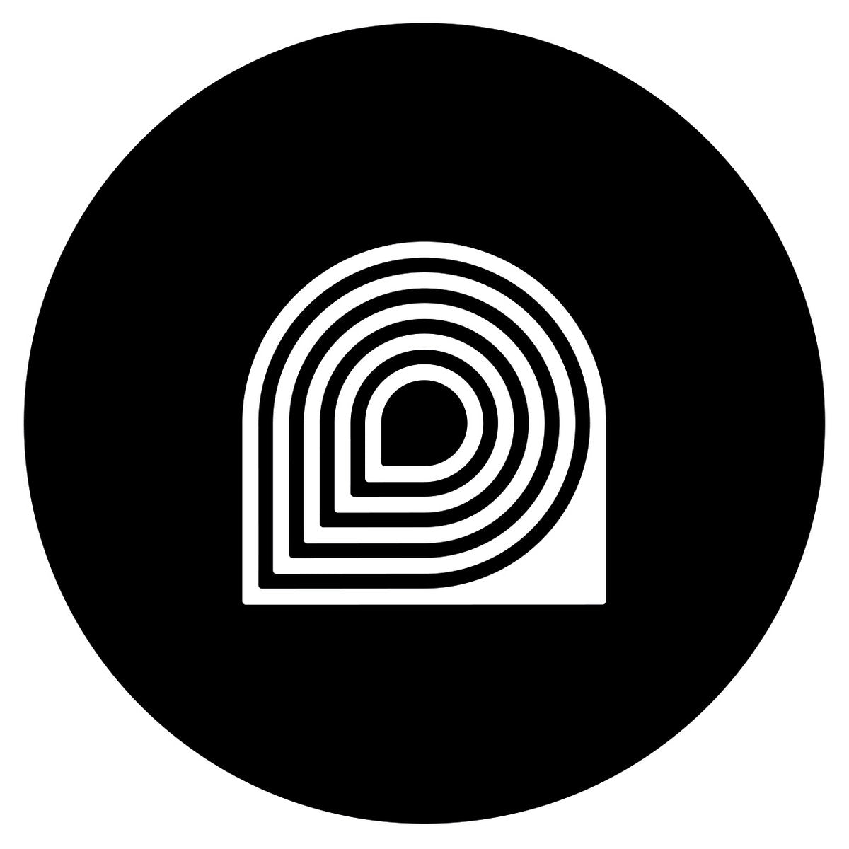 Lado B vinilo Collettivo Immaginario – Tempo Al Tempo 12" Domanda Music, label negra minimal con logo geométrico blanco centrado sin texto adicional.