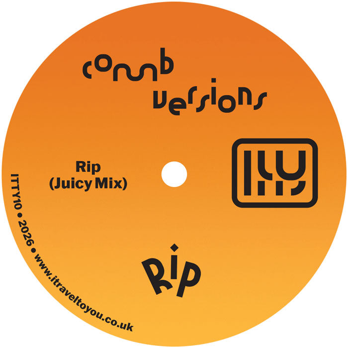 Lado A del vinilo Comb Versions – Rip, correspondiente a “Rip (Juicy Mix)”.
