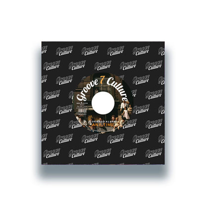 Portada de vinilo Corrado Alunni – Any Time / Soul Groove 7" en funda negra Groove 7 Culture con logo repetido y disco centrado.