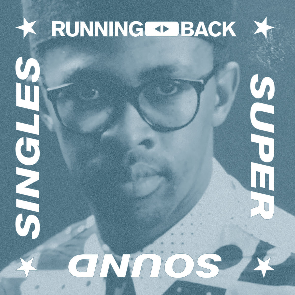 Vinilo 12" Don Laka – Stages / I Wanna Be Myself, arte frontal de Running Back con retrato en azul y tipografía blanca envolvente.