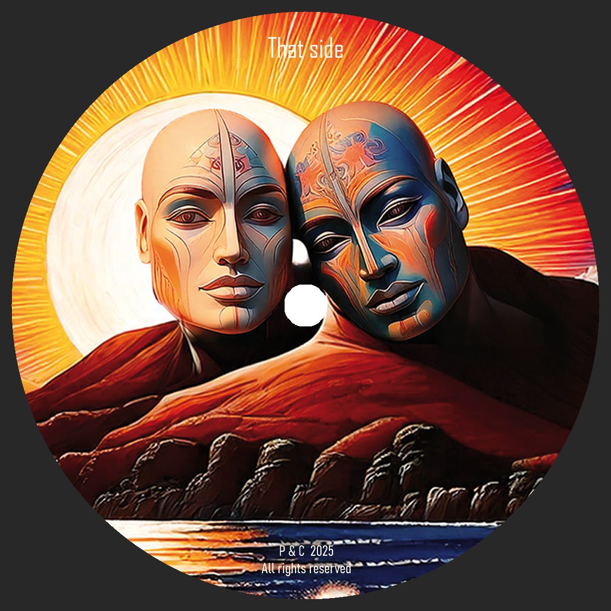 Lado B del vinilo Drama On The Corner – Orixa con etiqueta central, tracklist completo y catálogo BRO10.