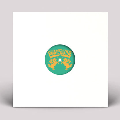 Portada delantera del vinilo Franck Roger – Real Tone Classics 001 de Real Tone Records. Impreso: diseño con centro troquelado mostrando la etiqueta.