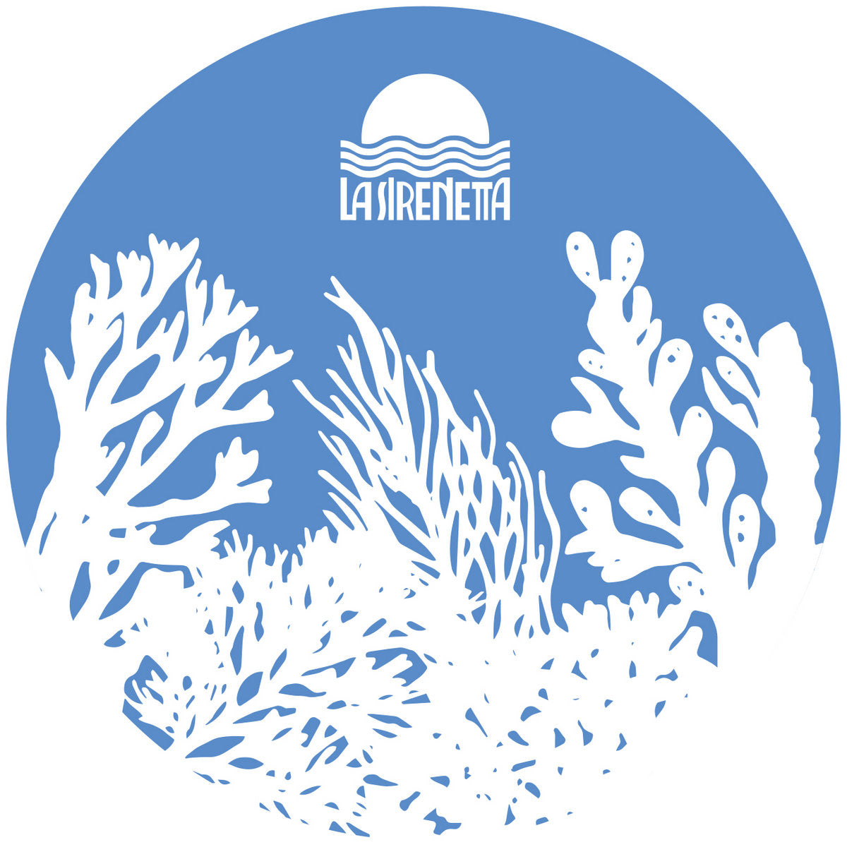 Etiqueta lado B vinilo 12" F.lli Paradiso – Quella è Una Bambola con duración 6:38, 124 BPM y diseño coral blanco sobre azul.