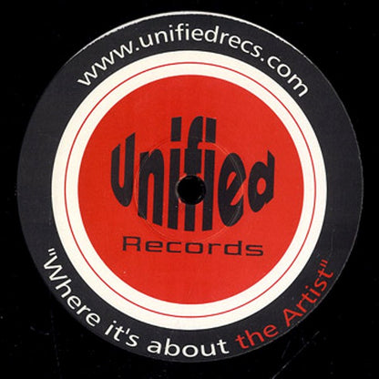 Vinilo Gene Hunt – Play That Song (Remix EP), lado B con logotipo rojo de Unified Records y lema del sello.