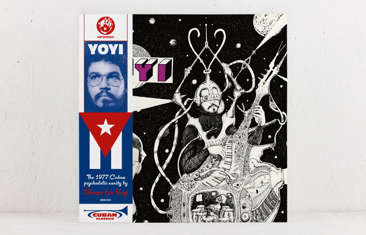 Portada del vinilo Grupo Los Yoyi – Yoyi con banda de Mr Bongo en rojo, blanco y azul de la serie Cuban Classics.