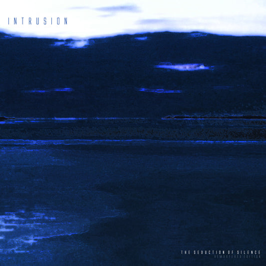 Portada del vinilo Intrusion – The Seduction Of Silence en echospace [detroit], edición 2x12" azul remasterizado con arte abstracto en tonos oscuros.