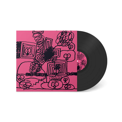 Vinilo Jacy – One Kiss de Smallville Records en 12", parcialmente fuera de su funda con diseño abstracto.