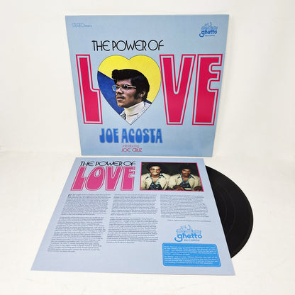 Vinilo Joe Acosta – The Power Of Love junto a funda e insert interior de la reedición LP de Vampi Soul.