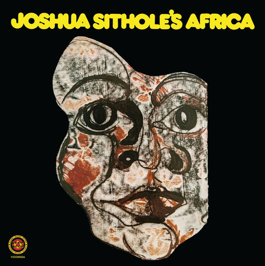 Portada vinilo Joshua Sithole – Joshua Sithole's Africa LP reedición Voom Voom Records, arte máscara africana sobre fondo negro.