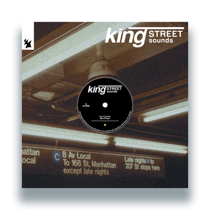 Etiqueta del lado A del vinilo con el track Bar A Thym. Kerri Chandler en BPM King Street Sounds, 12 pulgadas.