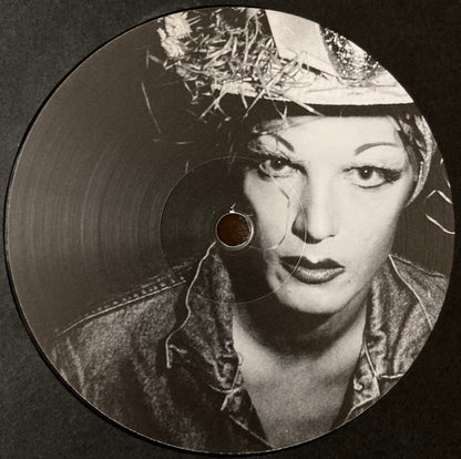 Lado G del vinilo Klaus Stockhausen & Boris Dlugosch – Running Back Mastermix Presents - Front / Part 2 (Classic House), etiqueta ilustrada con retrato femenino y estética monocroma de aire vintage.