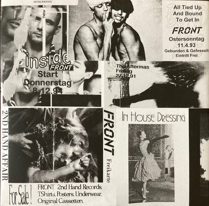 Gatefold interior 3 del vinilo Klaus Stockhausen & Boris Dlugosch – Running Back Mastermix Presents - Front / Part 2 (Classic House), recortes de fiestas Strict, Inside Front y eventos temáticos.