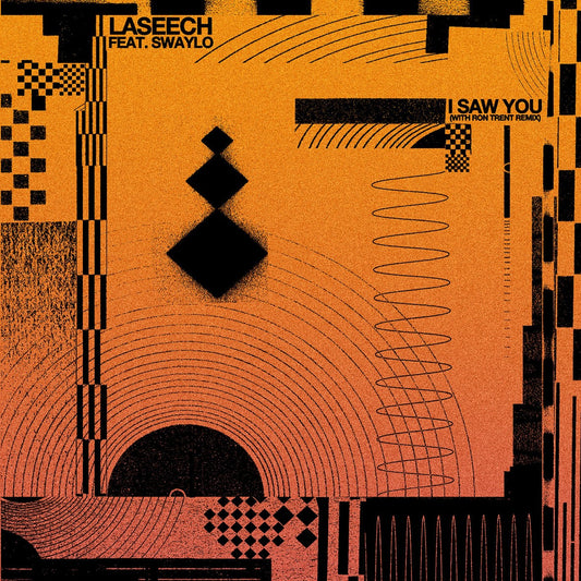 Portada del vinilo Laseech Feat. Swaylo – I Saw You de Cosada, 12" edición limitada con diseño gráfico en tonos naranja y negro.