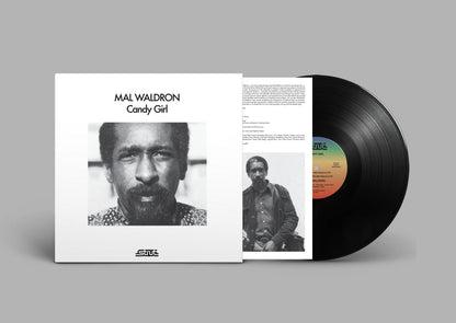 Vista completa del vinilo Mal Waldron – Candy Girl con funda exterior, insert interior y etiqueta Strut a color; reedición LP que muestra créditos y fotografía del artista.